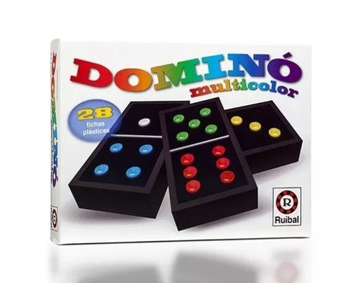 Imagen 1 de 5 de Juego De Mesa Infantil Domino Multicolor Ruibal.!!