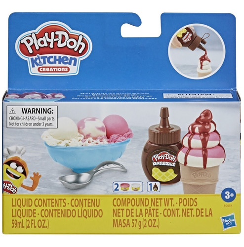 Massinha Play Doh Drizzle Sorvete Com Calda Da Hasbro F0654