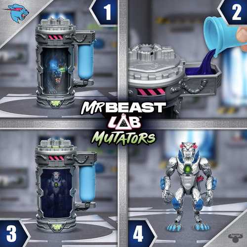 Mutadores Mrbeast Lab Experimento Figuras De Acción 3 En 1