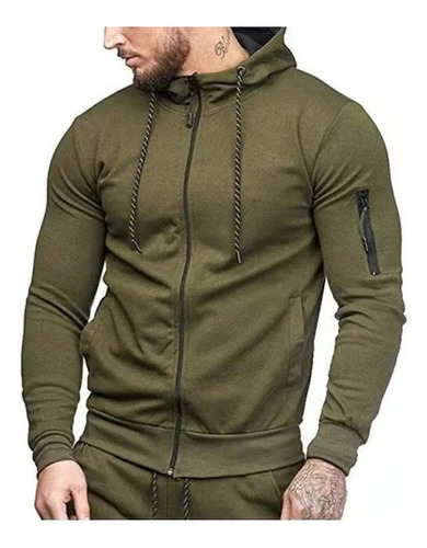 Sudadera Hombre Con Capucha De Calidad Con Cierre Hoodie