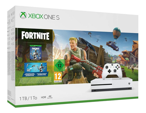 Microsoft Xbox One S 1TB Fortnite  color blanco