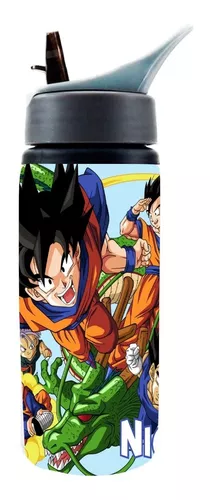 Garrafa Squeeze Goku Dragon Ball e Personagens Infantil