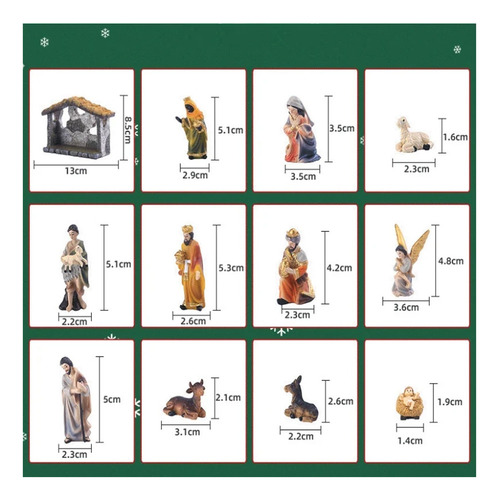 Nacimiento Navideño Tradicional 12 Piezas (resina Fina) Herm