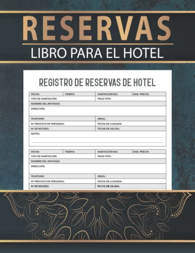 Libro De Registro De Reservas De Hotel 2023: Libro De Reserv