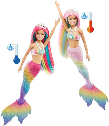 Boneca Barbie Sereia Muda De Cor Dreamtopia - Mattel Gtf88