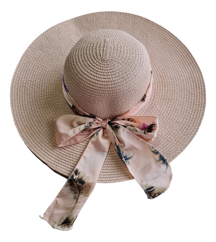 Sombrero Verano Playa Mujer Para Sol Visera Plegable Hojas.
