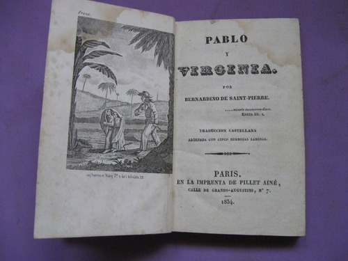 Pablo Y Virginia, Bernardino Saint Pierre 1834 Libro Antiguo