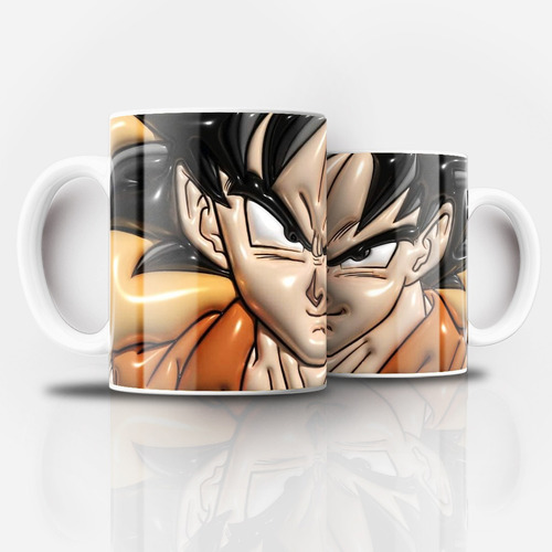 Tazón Taza Personalizada Diseño 3d Gokú Dragon Ball