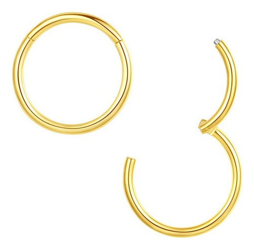 Piercing Conch Titanio Gold Argola Articulado 1,0 X 10 Mm