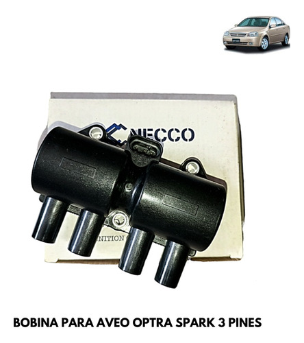 Bobina Para Chevrolet Aveo Optra Spark 3 Pines