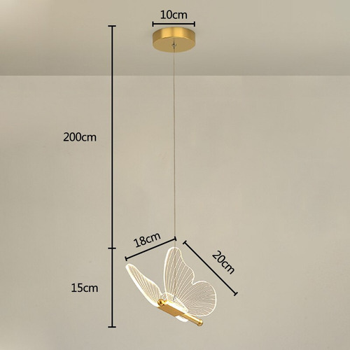 Lámpara Colgante Infantil De 220 V Con Diseño De Mariposas L