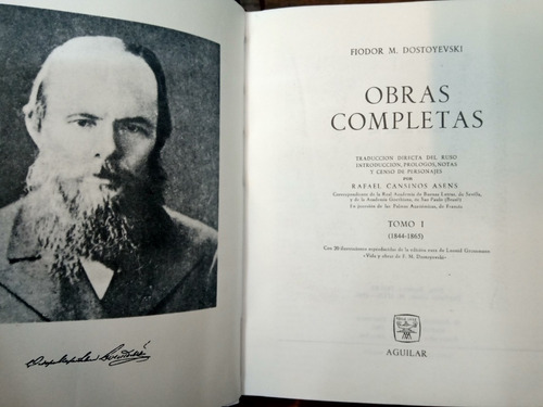 Imagen 1 de 2 de Obras Completas Dostoievski Aguilar 3 Tomos 