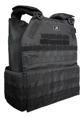 Capa Colete Modular J A Rio - Plate Carrier Preto - Velkro