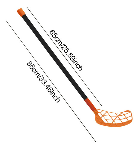 Hockey Stick Floor Ball Ball Player Player Longitud Naranja