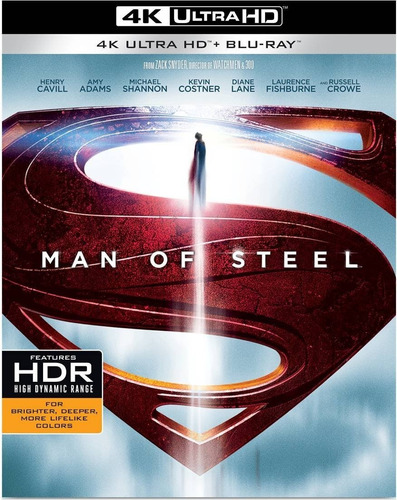4k Ultra Hd + Blu-ray Man Of Steel Superman Hombre De Acero