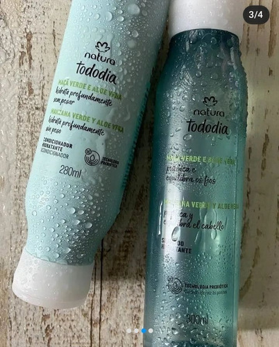 Shampoo Hidratante Manzana Verde Y Aloe Vera Tododia 300 Ml