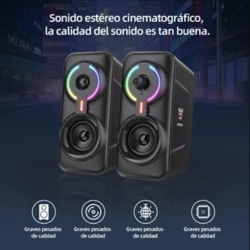 Imagen 3 de 6 de Parlante Gamer Onikuma L6 Rgb Usb, Bluetooth Y Aux