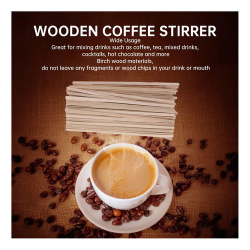 500 Piezas De Madera De Café De Café, Palos De Licuadora De