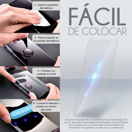 Mica Cristal Templado Uv 6d Curva Sam S8 Plus Anti Golpes
