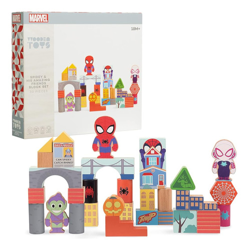 Disney Marvel Wooden Spidey And His Amazing Friends 30-piece