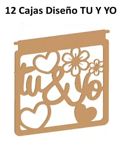 12 Cajas Para Regalo 14 Febrero San Valentin 10x10x5 Cms Mdf