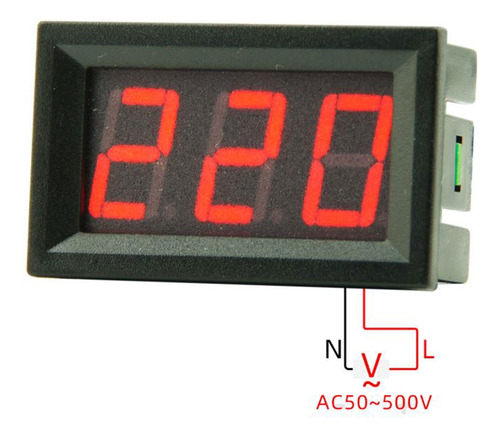 Medidor De Tensão 50-500v 220v 380v Voltímetro Universal 0,5