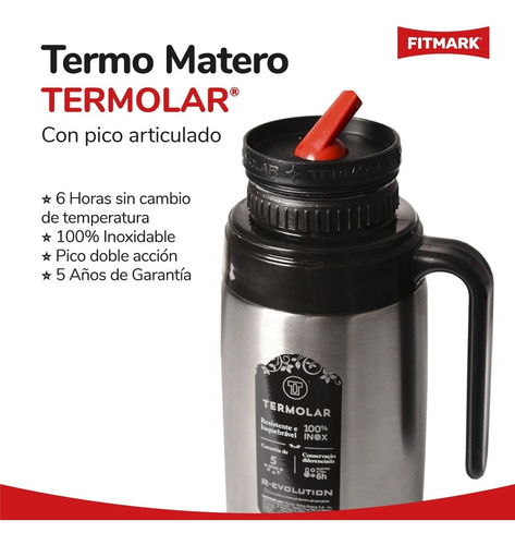Termo Acero Inox Termolar Revolution Pico Matero R-evolution