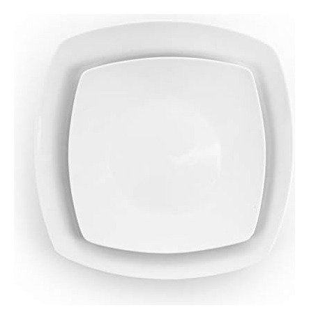 Vajilla De Porcelana Blanca Elama, 18 Piezas, Newman