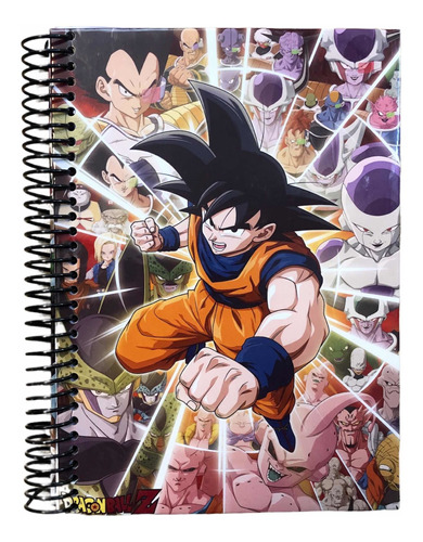Cuaderno Rayado A5 Tapa Dura Con Stickers Dragon Ball Anime