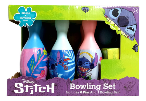 Set De Boliche De Stitch (6 Pinos Y 1 Bola) What Kids Want