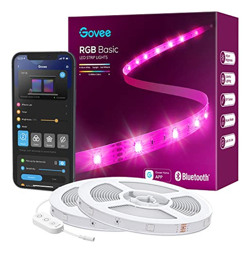 Govee Rgb Led Strip Lights, 16.4ft Bluetooth Led Pb47o