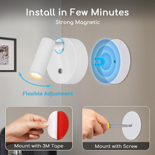 Foco Led Inalámbrico For Interiores Con Control Remoto,
