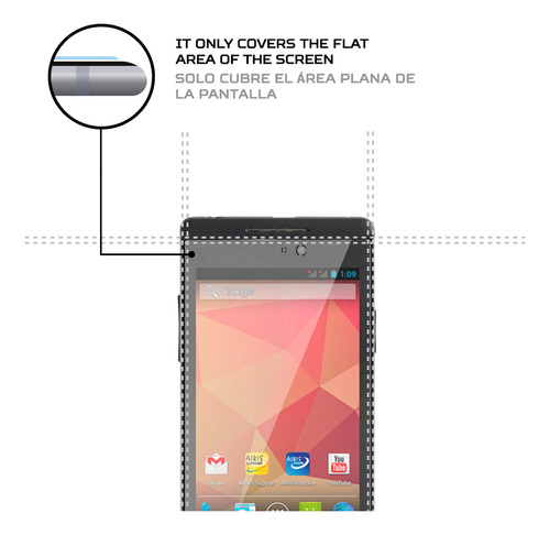 Protector Mica Pantalla Para Airis Tm485