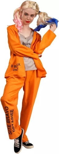 Disfraz De Fiesta De Cosplay De Prisionero Naranja