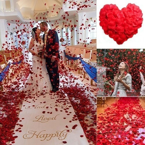 100 Pétalas De Rosas Artificiais Vermelha Casamento Noiva 