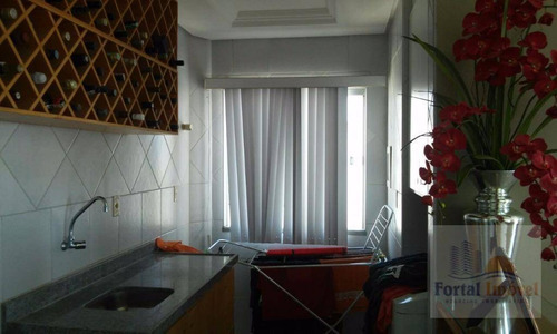 Imagem 9 de 15 de Apto 60m², 2 Quartos (1suíte), Linda Vista Mar No Porto Das Dunas - Ap0055