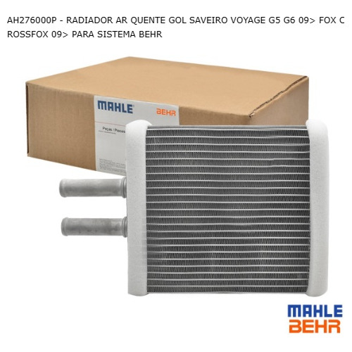 Radiador Ar Quente Gol Voyage Saveiro G5 G6 G7 Fox Behr