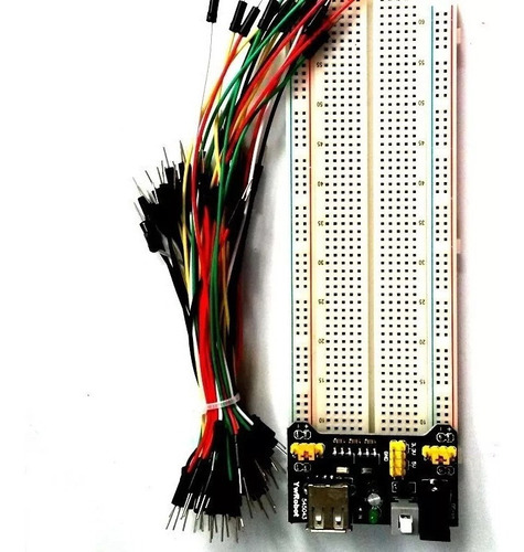 Kit Protoboard + Regulador De Tensão + 65 Jumpers