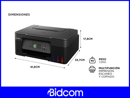 Impresora Multifunción A Color Canon Pixma G-3170 Wifi 220v