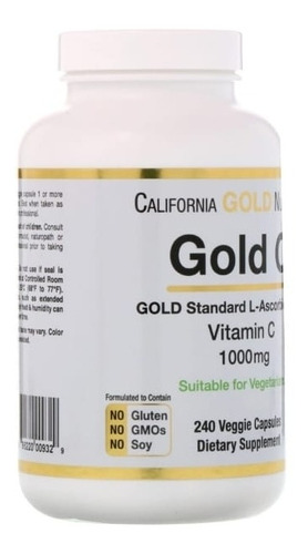 Vitamina C 1000 mg 240 cápsulas California Gold