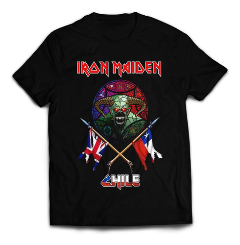 Polera Estampada Iron Maiden - Chile 01 - Heavy Metal 