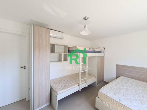 Imagem 13 de 20 de Cobertura Duplex, Beira Mar, Reformada, 2 Dormitórios Sendo 1 Suíte, 2 Vagas De Garagem, Área De Lazer, Pitangueiras, Guarujá/sp - Co0129
