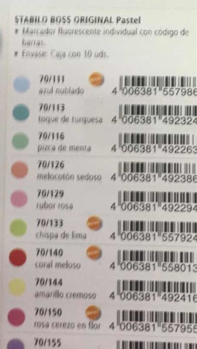 Stabilo Boss: Gama Completa C/19 Colores ,10 Pastel Y 9 Neón