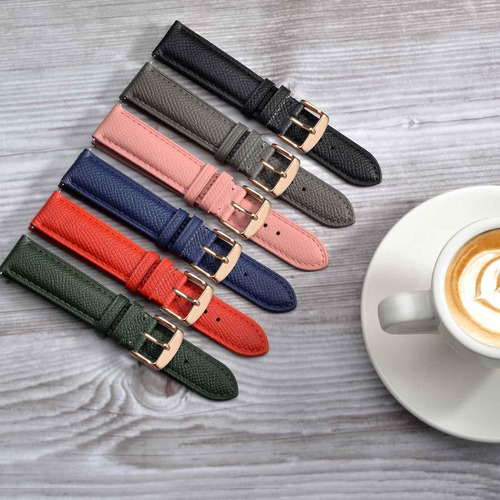 Correas De Reloj De Cuero Con Textura Para Mujeres Y Hombres