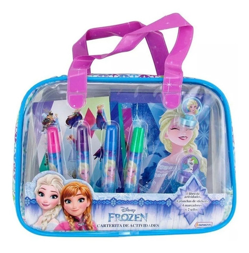 Carterita De Actividades Frozen Libro Stickers Marcadores