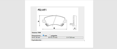 Pastilla De Freno Delantera Toyota Corolla Gli 1.8 Del 2002