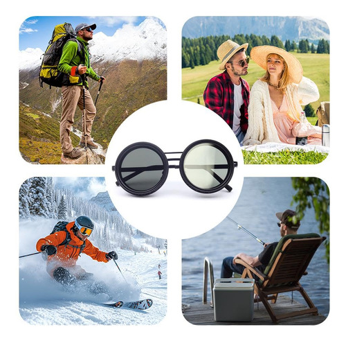 Round Steampunk Sunglasses Side Shields - Retro Metal Frame