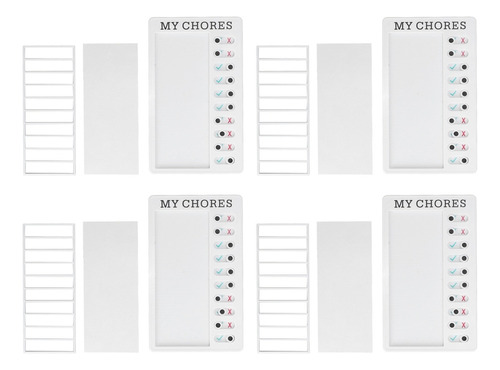 Tabla De Tareas Para Niños, 4 Piezas, Lista De Verificación,