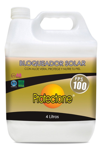 Protectone Granel Bloqueador Solar Fps100  Galón 4l