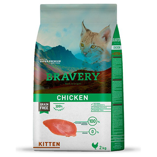 Bravery Kitten Pollo 2 Kg